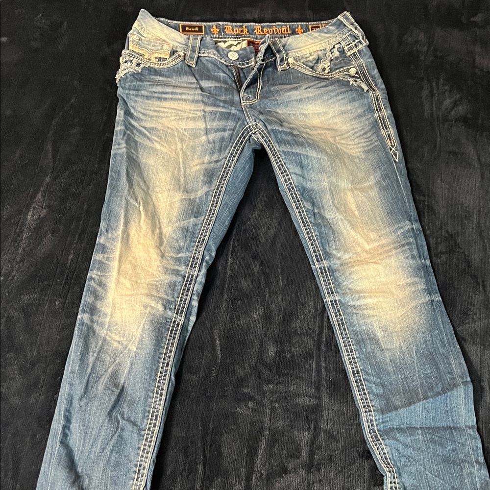 Rock Revival Women's Light Blue Straight Leg Jeans